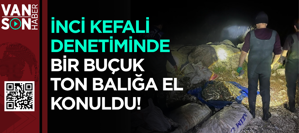 İnci kefali denetiminde bir buçuk ton balığa el konuldu 