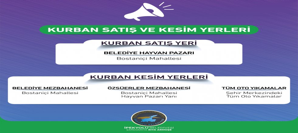 İPEKYOLU 'NDA KURBAN SATIŞ VE KESİM YERLERİ BELİRLENDİ 