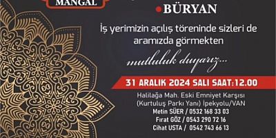 Van’da Beylerbeyi Mangal açılıyor