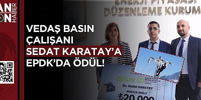 VEDAŞ BASIN ÇALIŞANI SEDAT KARATAY'A EPDK'DA ÖDÜL!